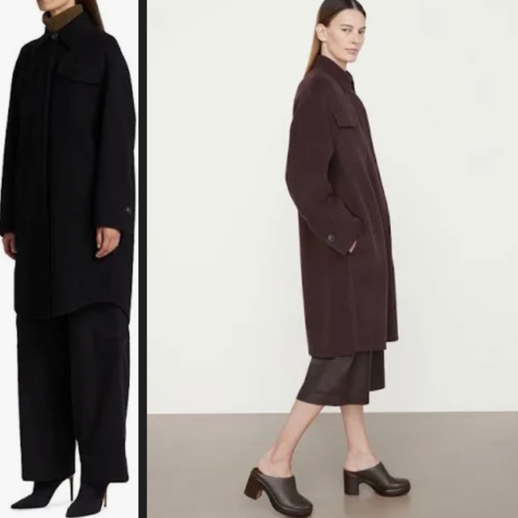NWT Vince Brushed Wool Shirt Coat